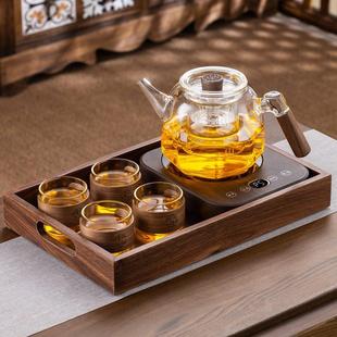 煮茶壶全玻璃蒸茶器高档电陶炉套装 2024新款 加厚烧水泡茶养生家用