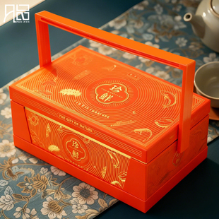 即食海参礼盒空盒2斤5斤装可定制海鲜牛羊肉保温箱即食海参包装盒