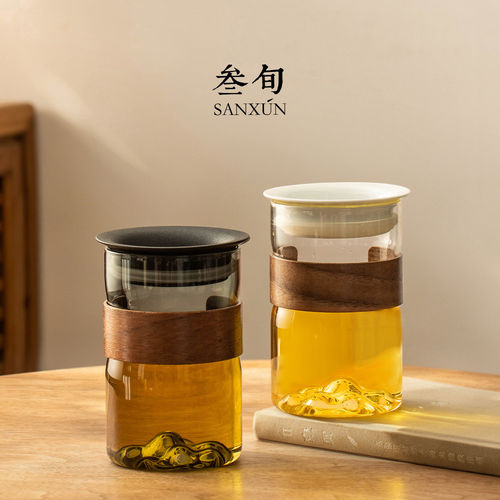 叁旬远山悠然泡茶壶玻璃