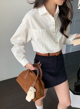 3th Morning 早秋新款 设计感双口袋翻领全棉长袖衬衫