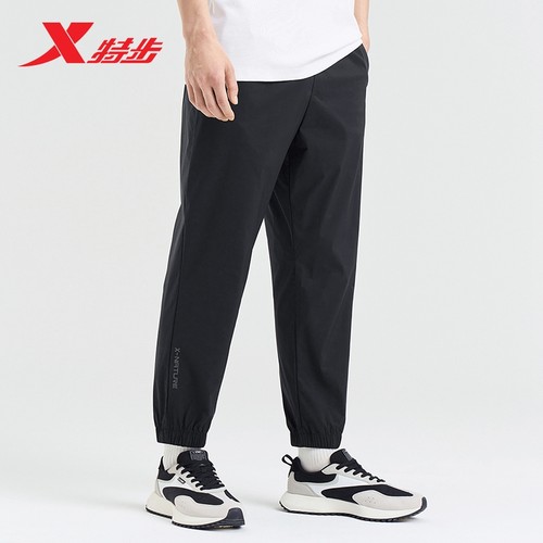 特步运动裤男夏季新款收口九分裤