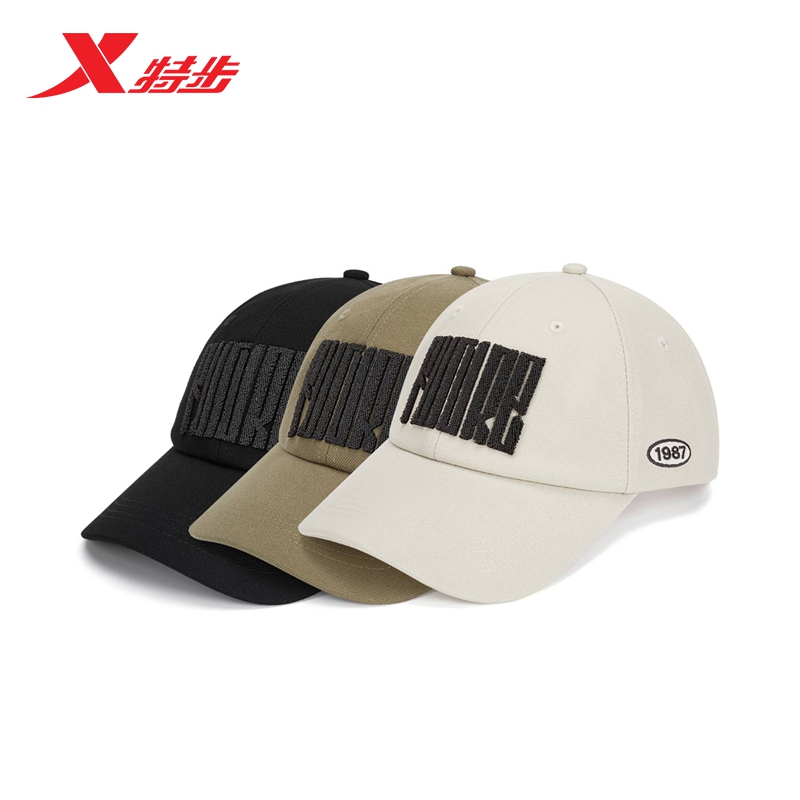 特步棒球帽男女2025秋季新款情侣帽子运动休闲鸭舌帽975137202567