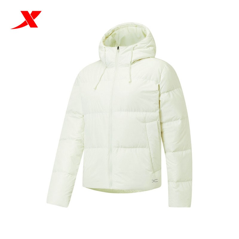 特步女士羽绒服2025年冬季新款