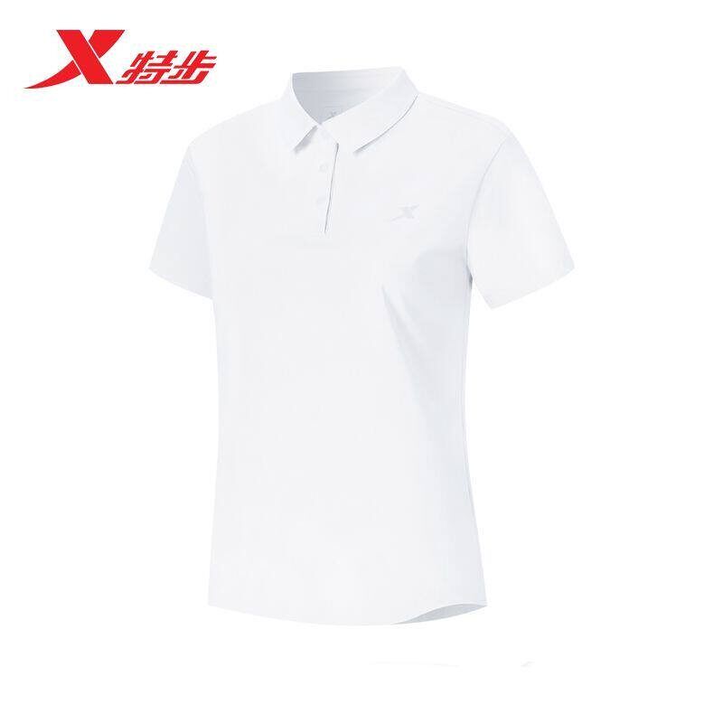 特步女子综训短袖POLO衫2026夏季新冰丝凉爽舒适短袖974228020200