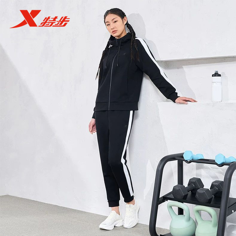 特步塑型科技丨运动长裤女春夏新款健身九分裤子976128840351
