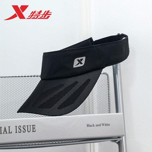 特步空顶帽男女同款专业马拉松鸭舌帽户外遮阳帽子速干网球太阳帽