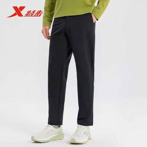 特步门店同款梭织长裤男2025秋新款时尚户外运动裤子975129980132