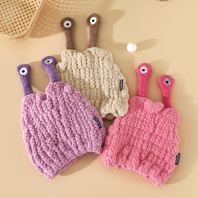 儿童干发帽卡通刺绣可爱宝宝