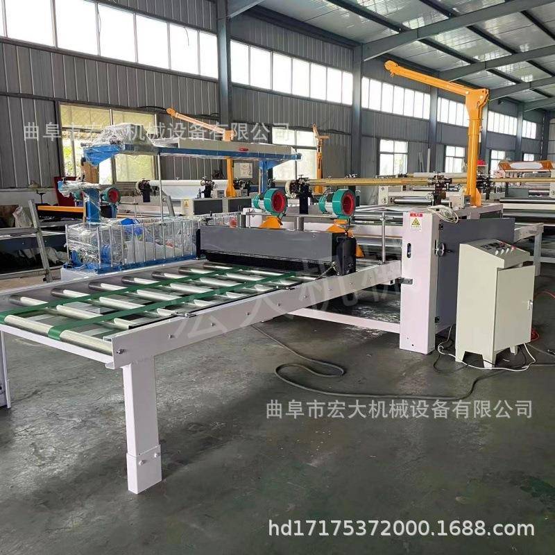 自动上下板 省人工 密度板复合板贴纸机 上修边切纸 木饰面贴面机