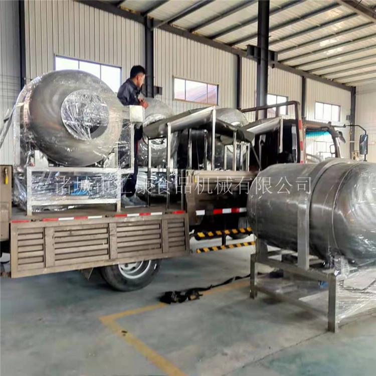 不锈钢滚筒拌料机 双开口自动混合料搅拌筒 火锅料搅拌设备