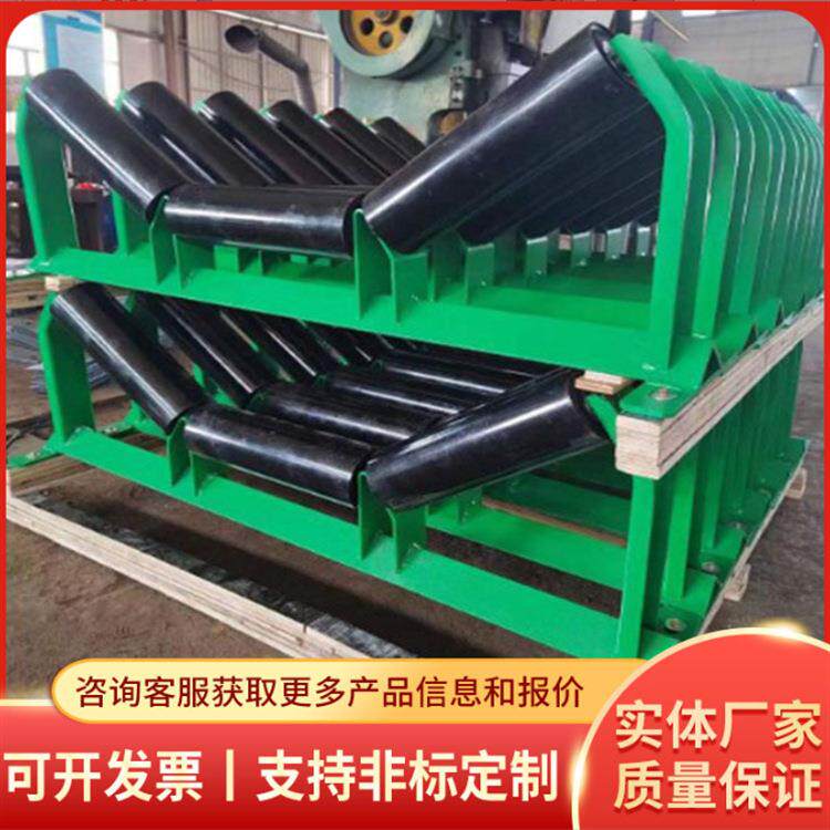 便携式折叠装车皮带输送机托辊 输送机托辊无动力镀锌尼龙托辊配