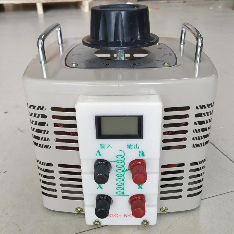 数显液晶调压器5000W 0-300V可调全铜变压器LED灯泡老化电源