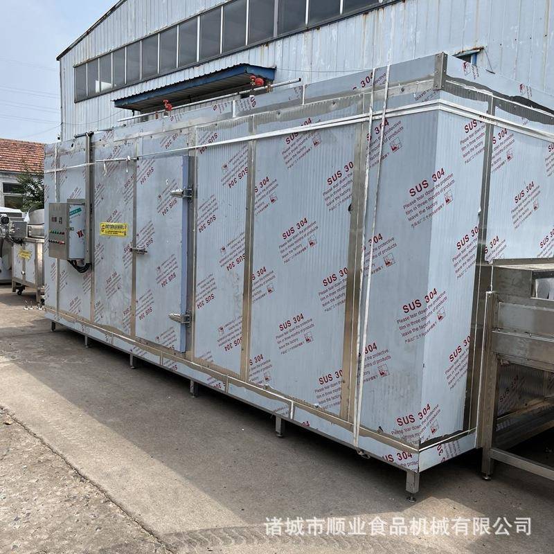 速冻肉丝预制菜 隧道式海产品速冻流水机 蛋挞皮薯条鸡米花冷冻机