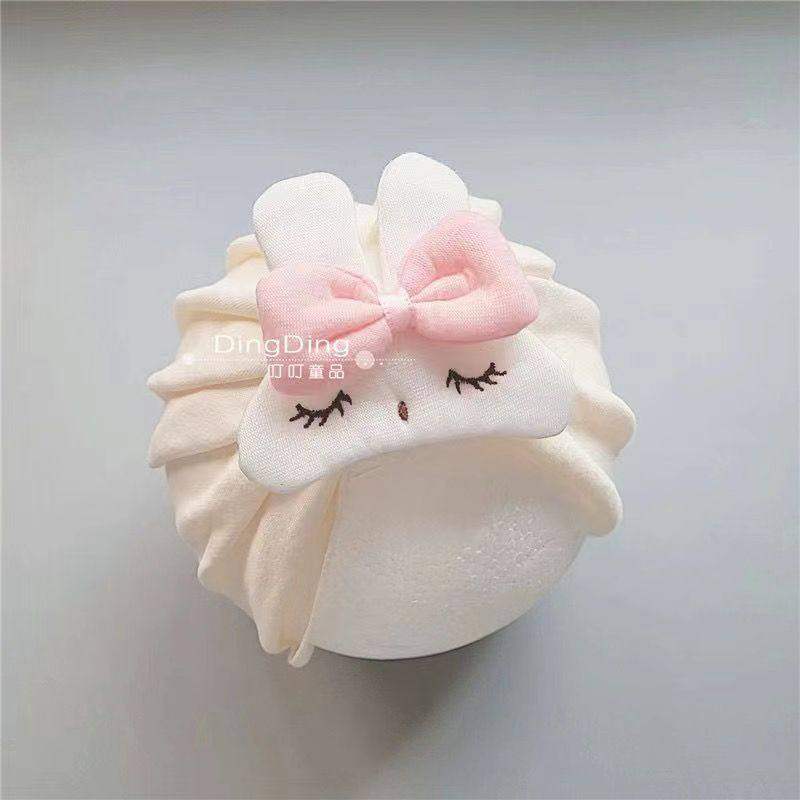 婴儿帽子秋冬棉质婴幼儿胎帽可爱兔子女宝宝印度帽新生儿护囟门帽,婴童用品,婴童干发帽,淘宝优惠券,粉丝福利购,淘宝优惠卷