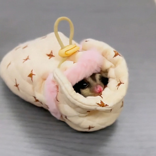 蜜袋鼯窝冬季加绒加厚保暖窝幼鼠小仓鼠花枝鼠通用睡觉窝可爱睡袋