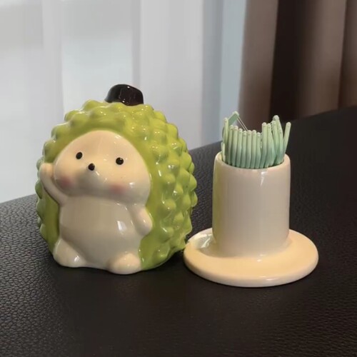 刺猬牙线盒家用牙签收纳盒