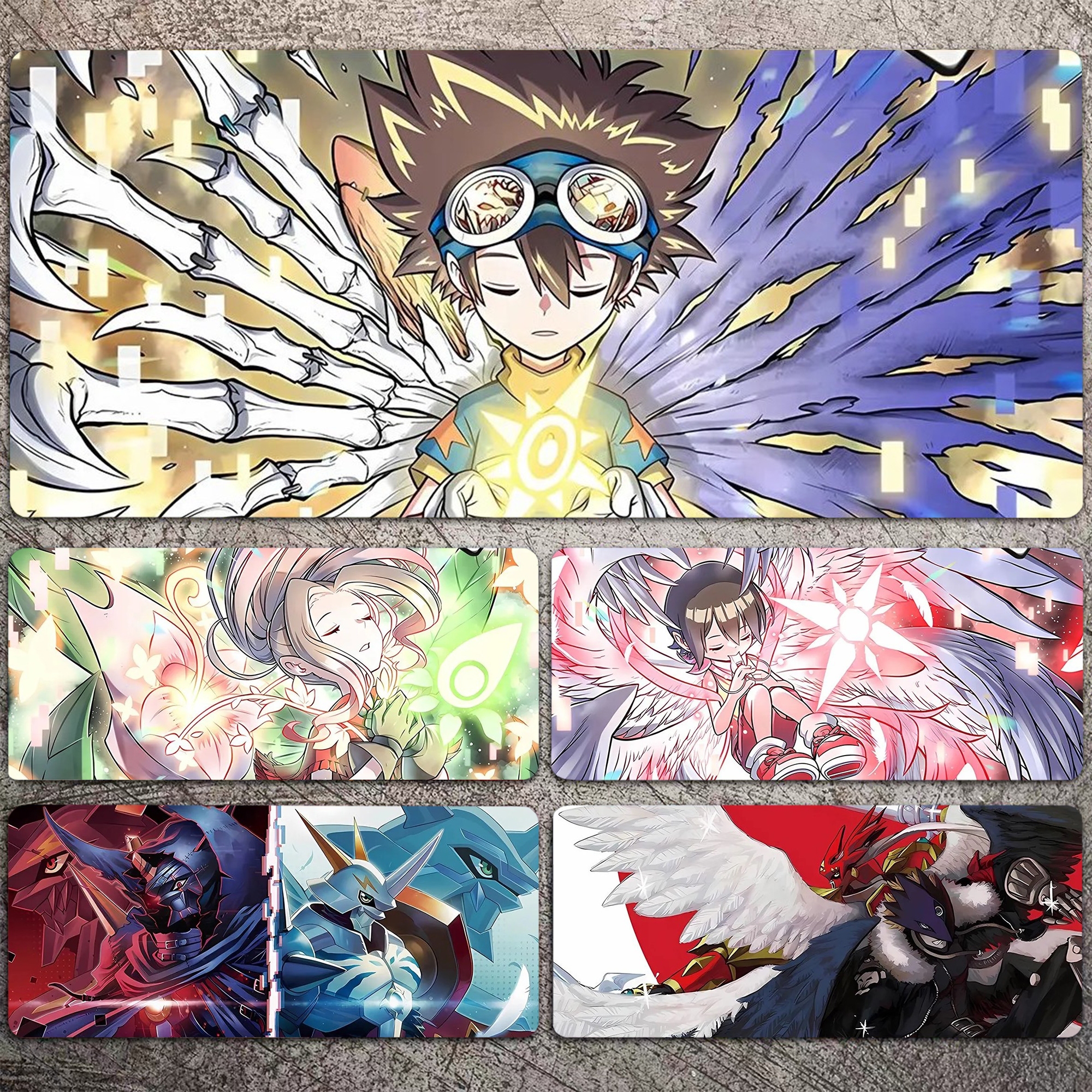 数码宝贝鼠标垫ins风暴龙兽二次元动漫学生桌垫办公笔记本键盘垫