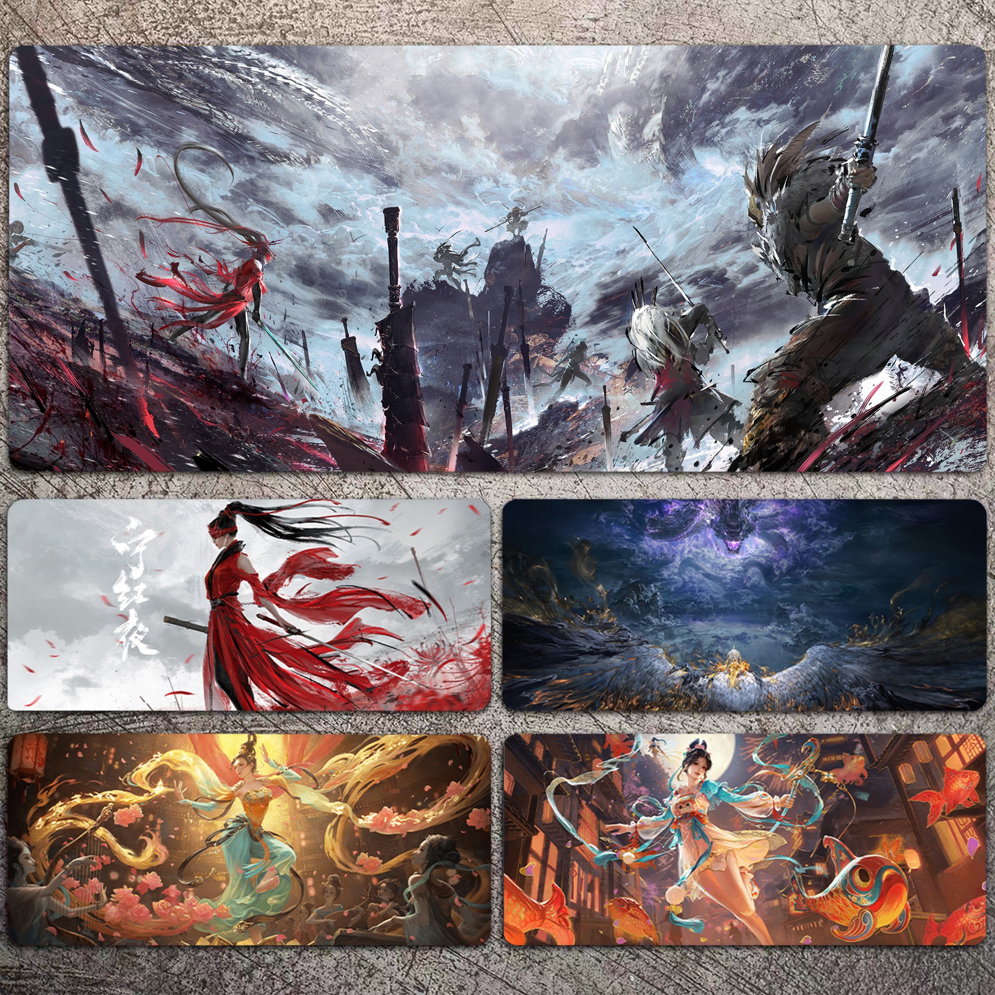 永劫无间鼠标垫超大电竞NARAKA吃鸡游戏周边键盘垫锁边桌垫定制