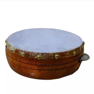 印度空运Dhapli山羊皮覆盖木 Pro Khamak Khanjera 手鼓打击乐器