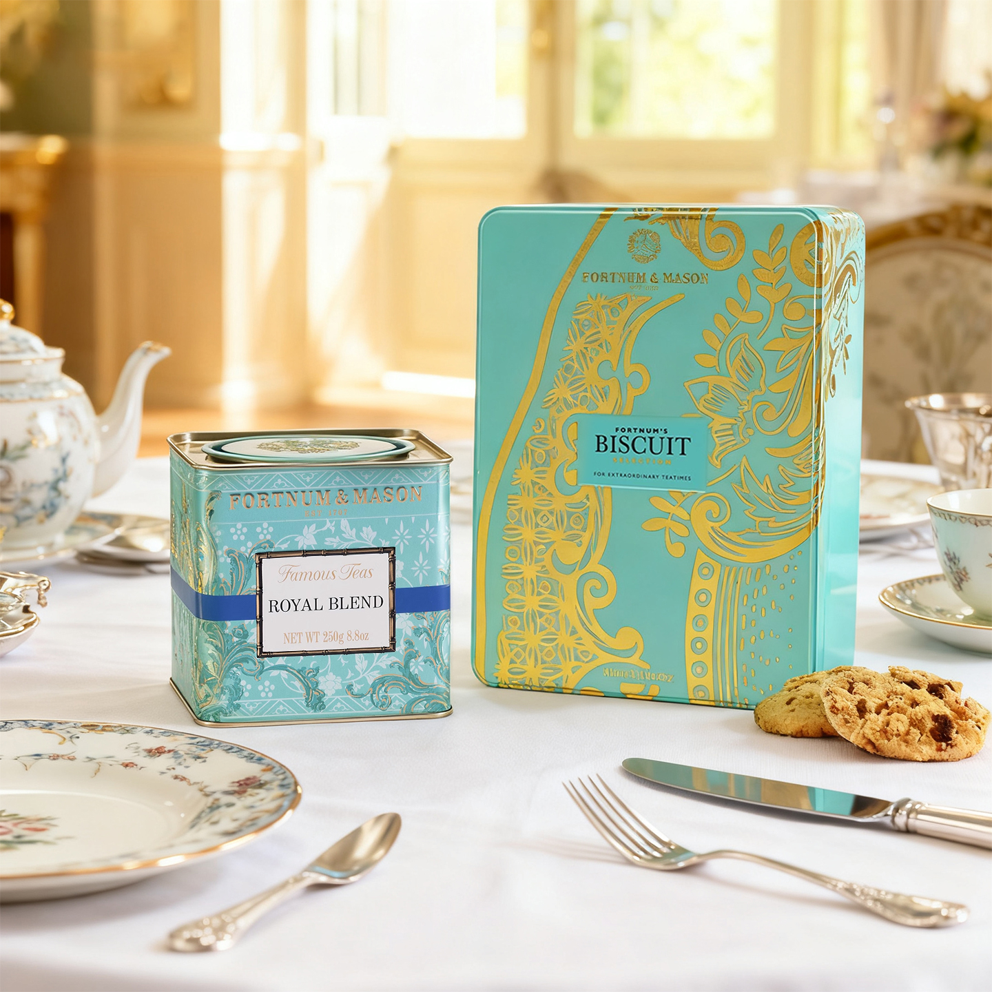 Fortnum&Mason皮卡迪利精选曲奇饼干600g皇家锡兰红茶250g伴手礼