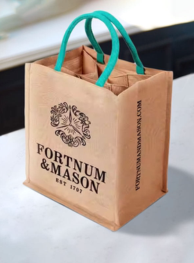 FortnumMason福南梅森无塑环保袋可装6瓶酒750ml袋子