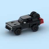 国产兼容性小颗粒积木Dom charger赛车皮卡模型儿童益智手工玩具