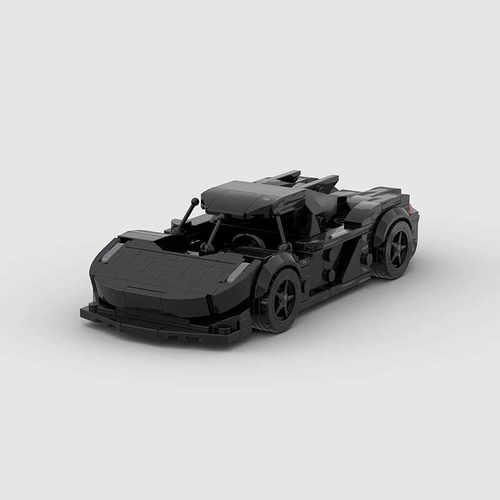 国产小颗粒积木speed赛车模型科尼赛克Jesko Absolut超跑男孩玩具
