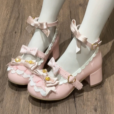 魔法棒lo鞋甜美玛丽珍Lolita小鞋子圆头可爱洛丽塔蝴蝶结仙女软萌