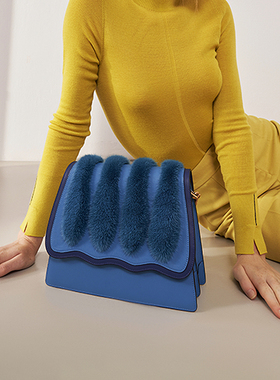 FAROE FOREST新款水貂毛原创设计时尚百搭手提腋下包