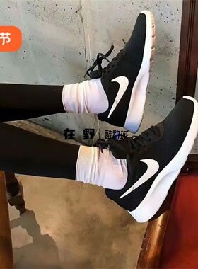 耐克Nike女子tanjun跑步鞋黑白奥利奥轻便透气运动鞋DJ6257-004