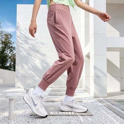 耐克女速干舒适束脚跑步训练针织