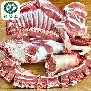 穆哈三西北清真新鲜羔羊肉生鲜羊排羊腿羊蝎子整条散养滩羊肉整套