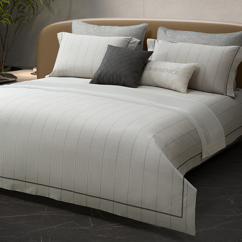 KASS LETON卡诗兰顿奢华180支美国匹马棉全棉贡缎四件套纯棉被套