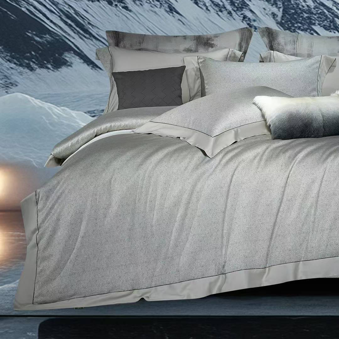 KASS LETON卡诗兰顿160支匹马棉色织提花全棉贡缎四件套纯棉高端