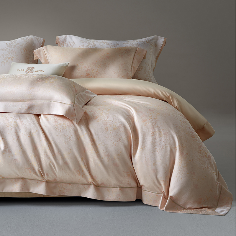KASS LETON卡诗兰顿160支匹马棉色织提花全棉四件套纯棉贡缎床品