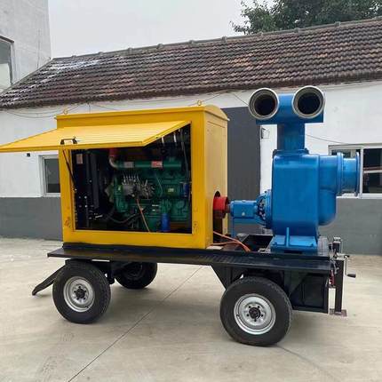 防汛排涝泵车可移动防汛排涝抽水泵2000方应急抗旱排水柴油抽水机