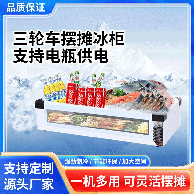 台式冷藏展示柜商用冰柜保鲜柜炸串串烧烤柜移动路边摆摊冰箱小型