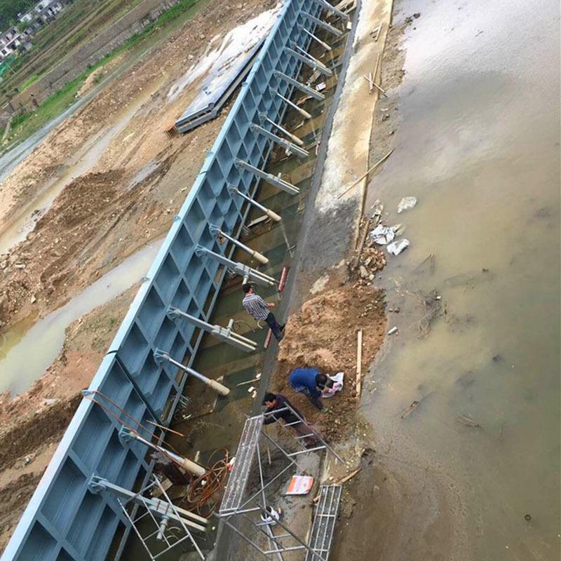 厂家直销液压钢坝闸门底横轴翻转式自动翻板闸门市政景观钢坝闸门