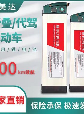 折叠电动车锂电池银鱼海霸可拆卸大容量通用款36V48V20A代驾电池