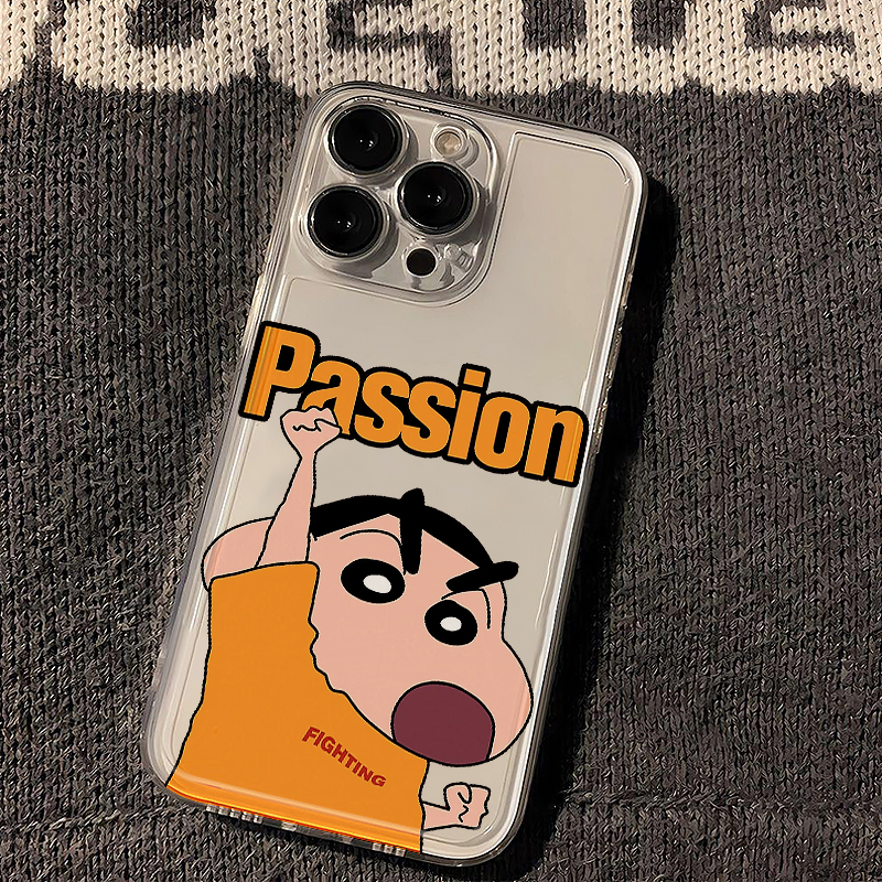 KEWU passion蜡笔小新适用苹果13手机壳16Pro卡通vivox200红米note14防摔小米15套华为mate70荣耀x60硅胶OPPO