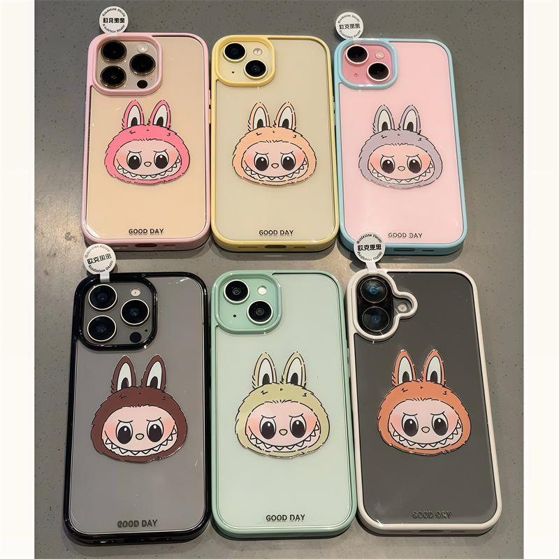 KEWU可爱拉布适用iphone16promax壳苹果14pro新款15Pro彩色软边亚克力13pro情侣12防摔16Plus硅胶套网红超火