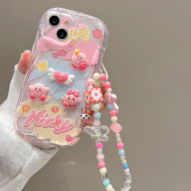 立体星之卡比适用苹果14promax手机壳iphone14pro保护套新款女13卡通12带挂绳11透明少女可爱硅胶防摔外壳por