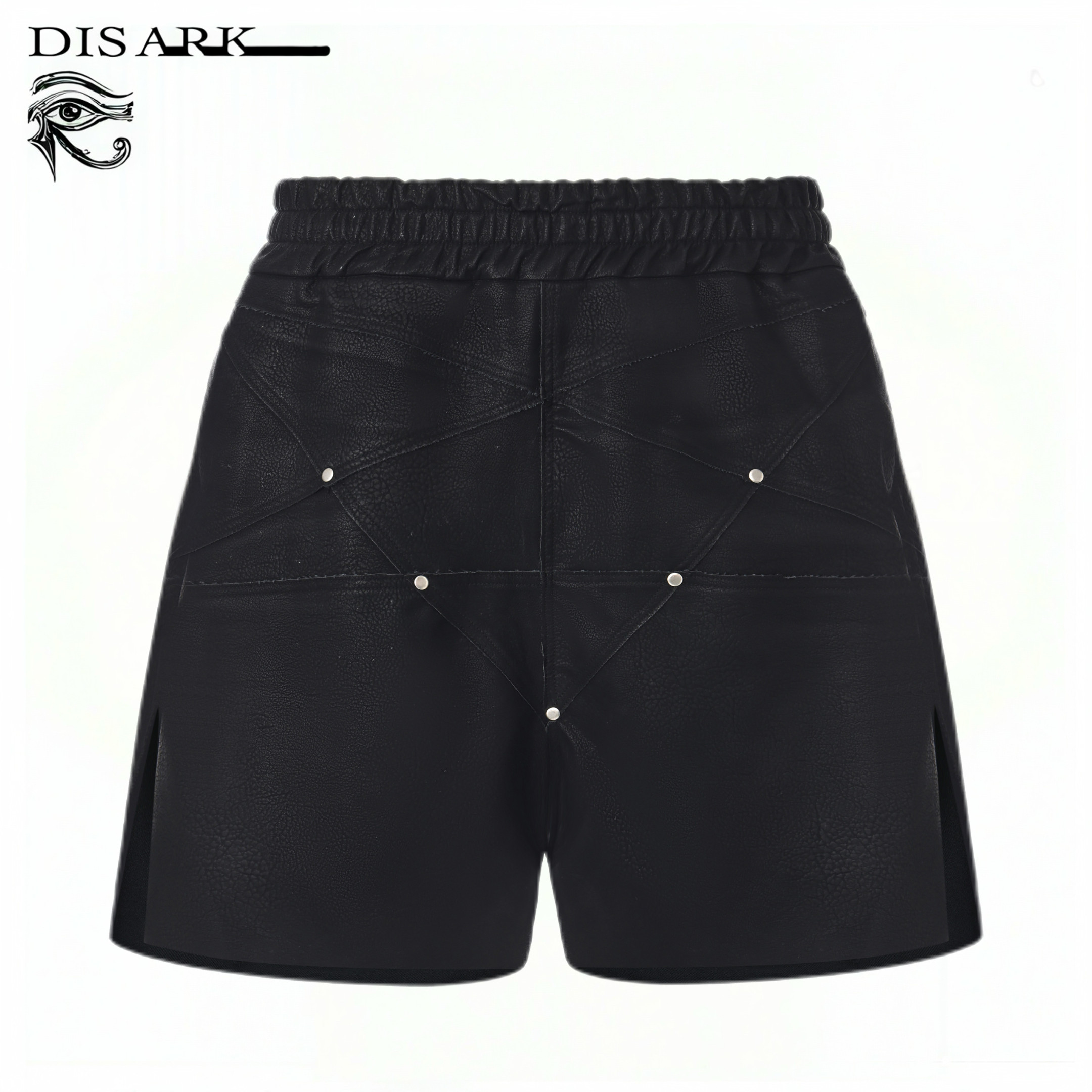 Disark 26SS新品 磨砂仿牛皮五芒星剪裁短裤