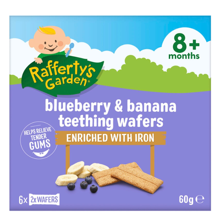 Raffertys Garden拉芙迪澳洲直邮婴儿宝宝有机磨牙华夫饼饼干8月+