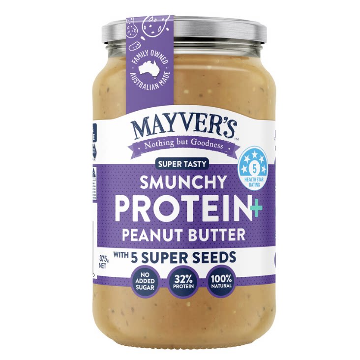 澳洲代购直邮Mayvers High Protein高蛋白系列无糖无油花生酱375g