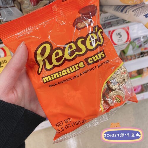 澳洲直邮 美国好时 HERSHEYS Reese 花生酱迷你牛奶夹心巧克力