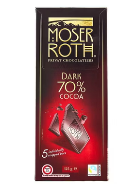 澳洲直邮德国MOSER ROTH黑巧克力70%85%海盐焦糖杏仁榛子 125g