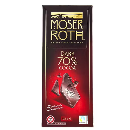 澳洲直邮德国MOSER ROTH黑巧克力70%85%海盐焦糖杏仁榛子 125g