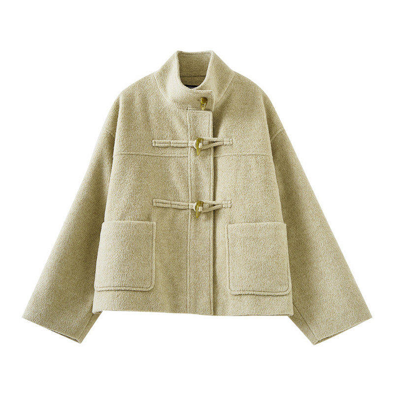 【玉米粉丝专享】立领加厚毛呢时尚直筒休闲呢大衣CQ186,女装/女士精品,毛呢外套,淘宝优惠券,粉丝福利购,淘宝优惠卷