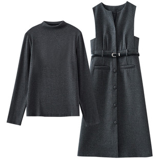 背心裙套装 复古风打底衫 WQ919 欢欢粉丝专享